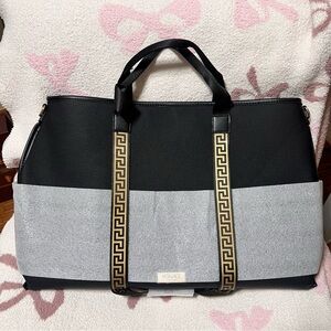 Versace Fragrance Luxury Tote Bag Black and Gold